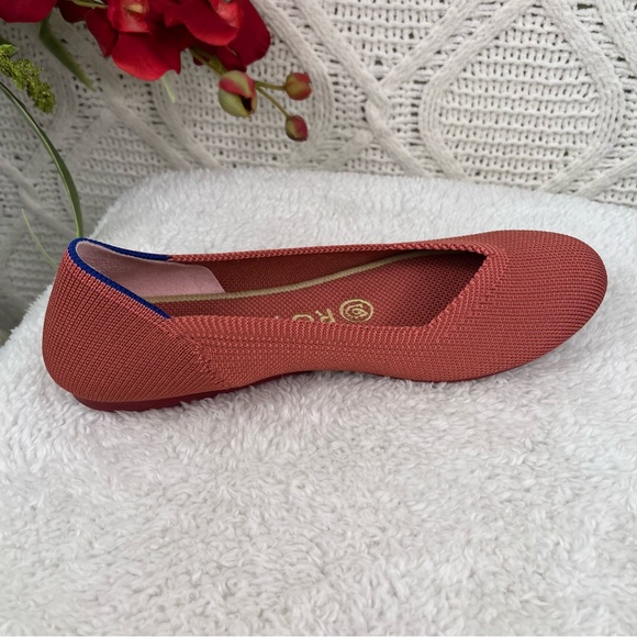 ROTHY'S | Pink Persimmon Retired Marina Round Toe Sustainable Flats - Picture 6 of 15